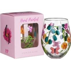 Butterfly Garden Stemless Glass><noscript><img width=