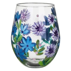 Cornflowers Stemless Glass>Lynsey Johnstone New