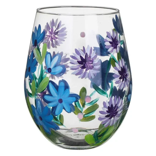 Cornflowers Stemless Glass>Lynsey Johnstone New