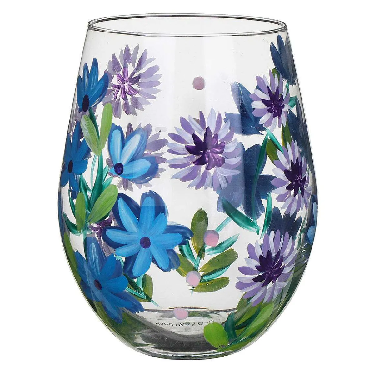 Cornflowers Stemless Glass>Lynsey Johnstone New