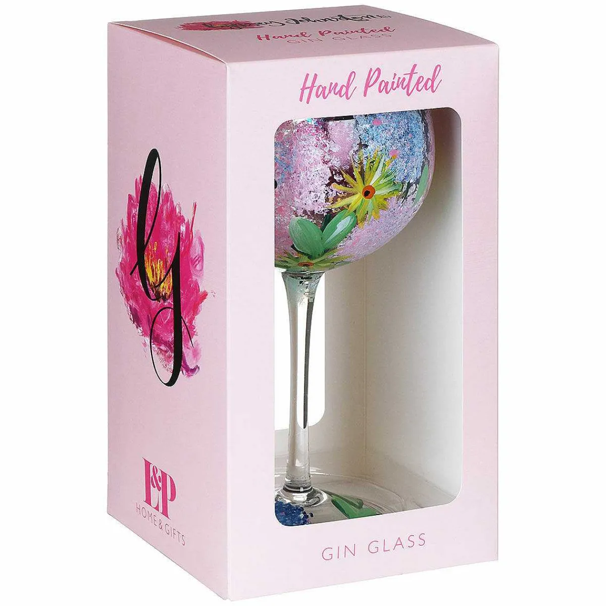 Hand Painted Alliums & Bees Gin Glass>Lynsey Johnstone Shop