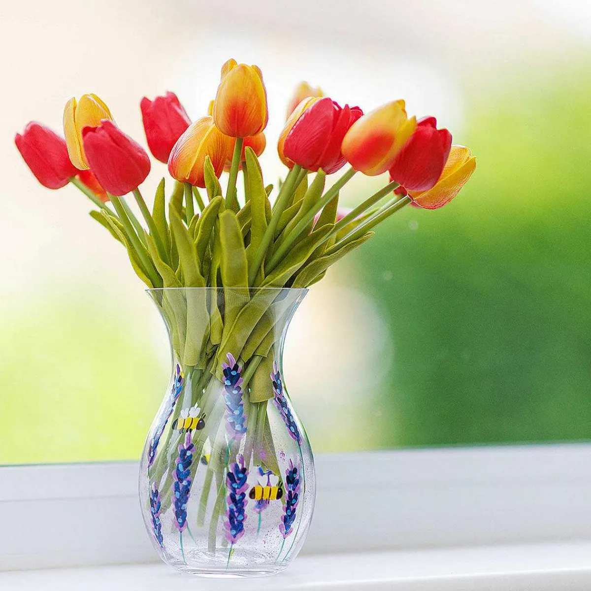 Hand Painted Bees & Lavender Posy Vase>Lynsey Johnstone Cheap