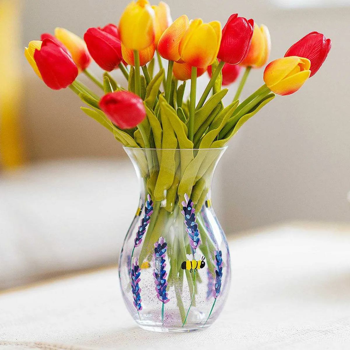 Hand Painted Bees & Lavender Posy Vase>Lynsey Johnstone Cheap