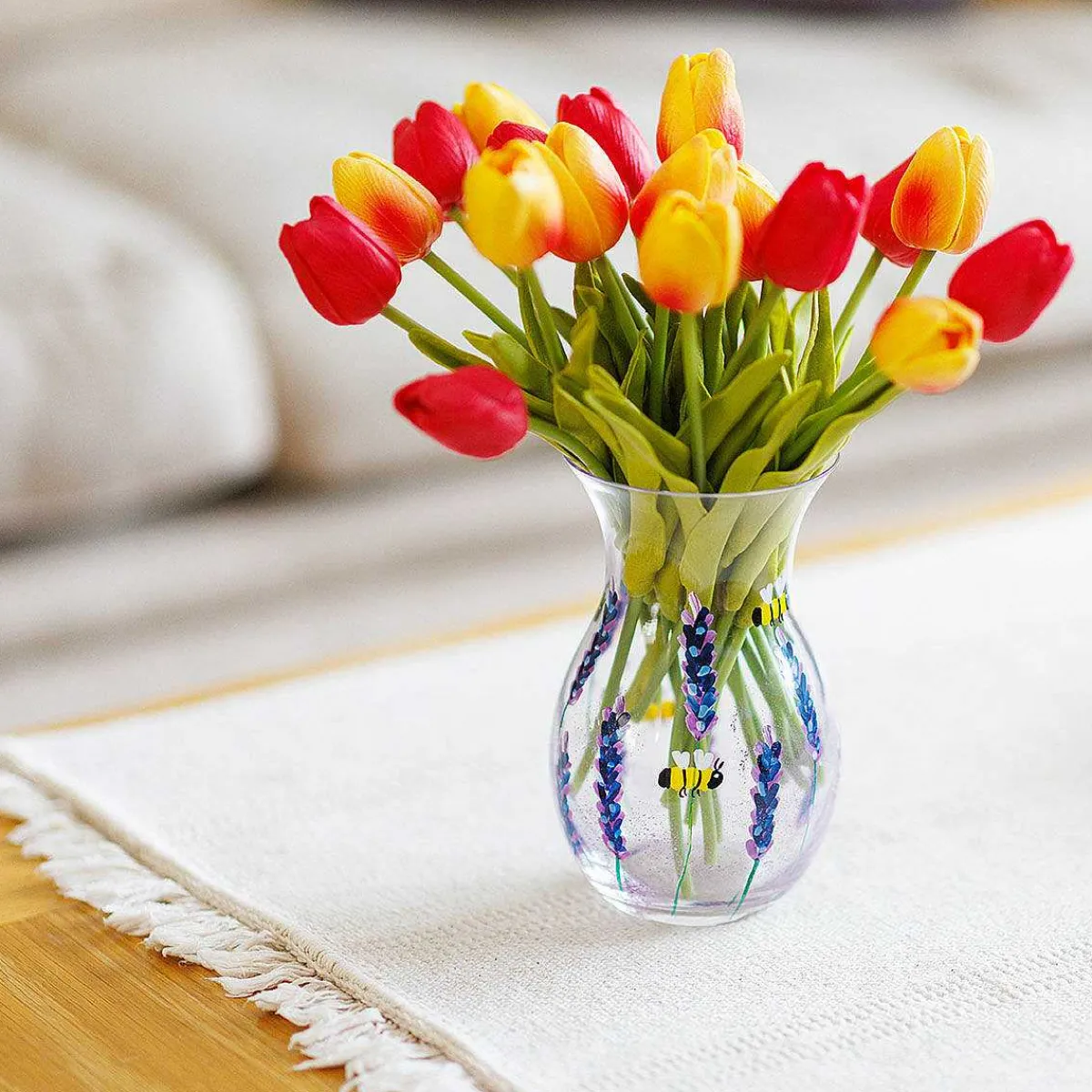 Hand Painted Bees & Lavender Posy Vase>Lynsey Johnstone Cheap