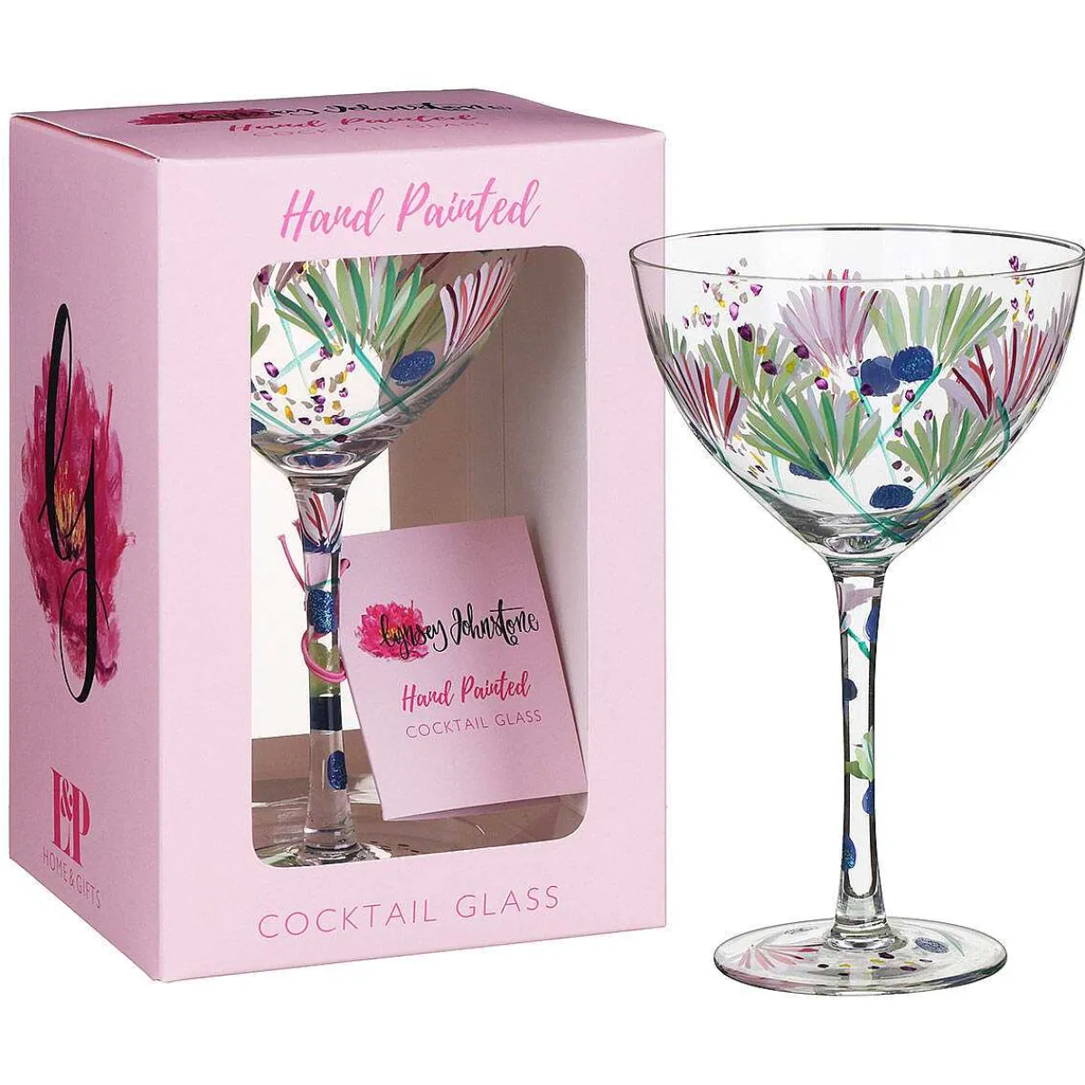 Meadow Thistles Cocktail Glass>Lynsey Johnstone Cheap