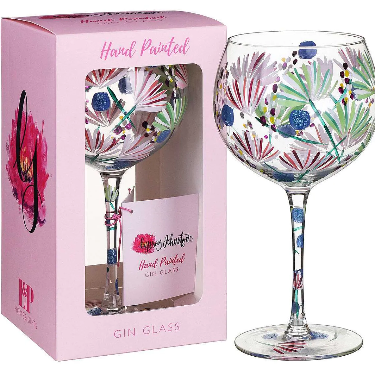 Meadow Thistles Gin Glass>Lynsey Johnstone Cheap