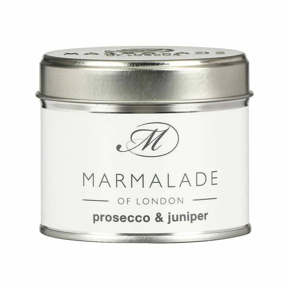 Prosecco & Juniper 210G Tin Soy Candle>Marmalade of London Clearance