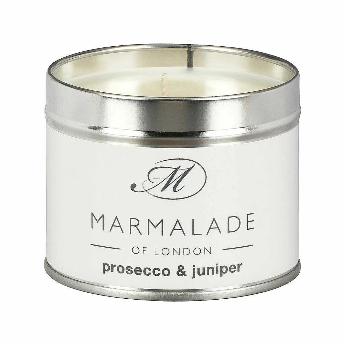 Prosecco & Juniper 210G Tin Soy Candle>Marmalade of London Clearance