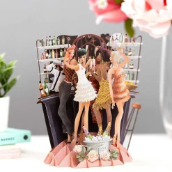 'Champagne' 3D Greetings Card>Me & McQ Cheap