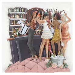'Champagne' 3D Greetings Card>Me & McQ Cheap
