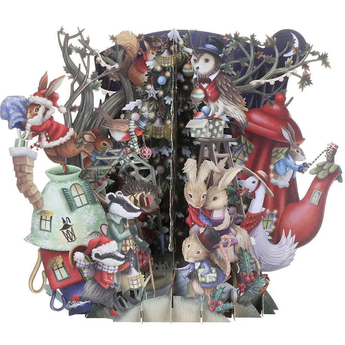 Christmas Bunnies 3D Christmas Card>Me & McQ Online