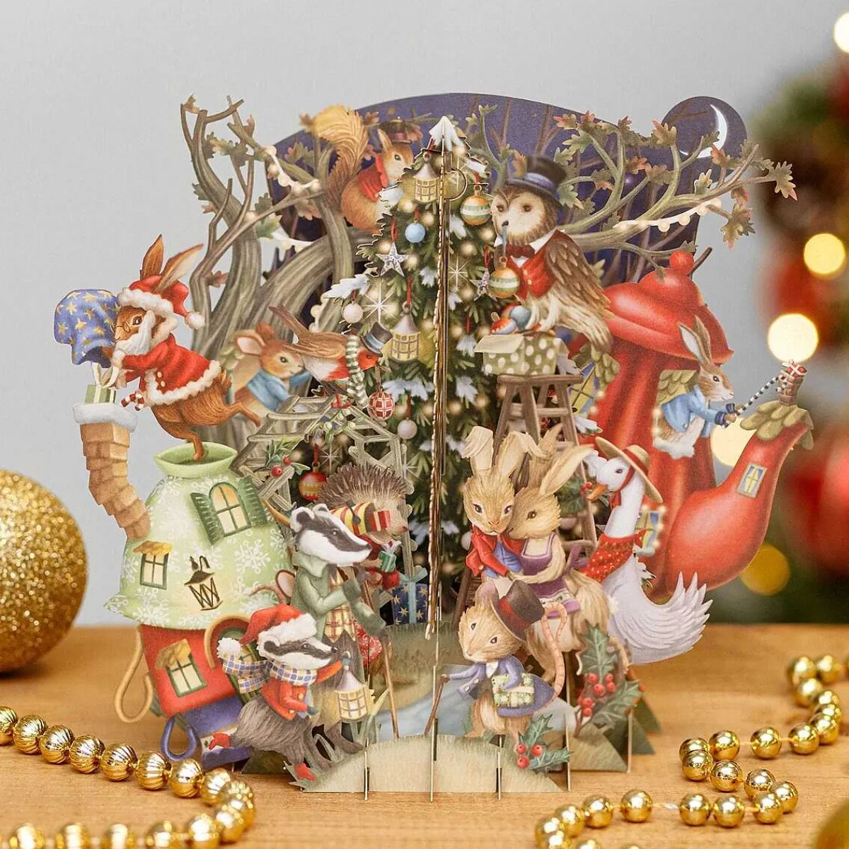 Christmas Bunnies 3D Christmas Card>Me & McQ Online