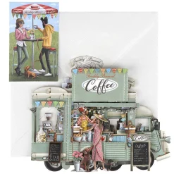 'Coffee Truck' 3D Greetings Card><noscript><img width=