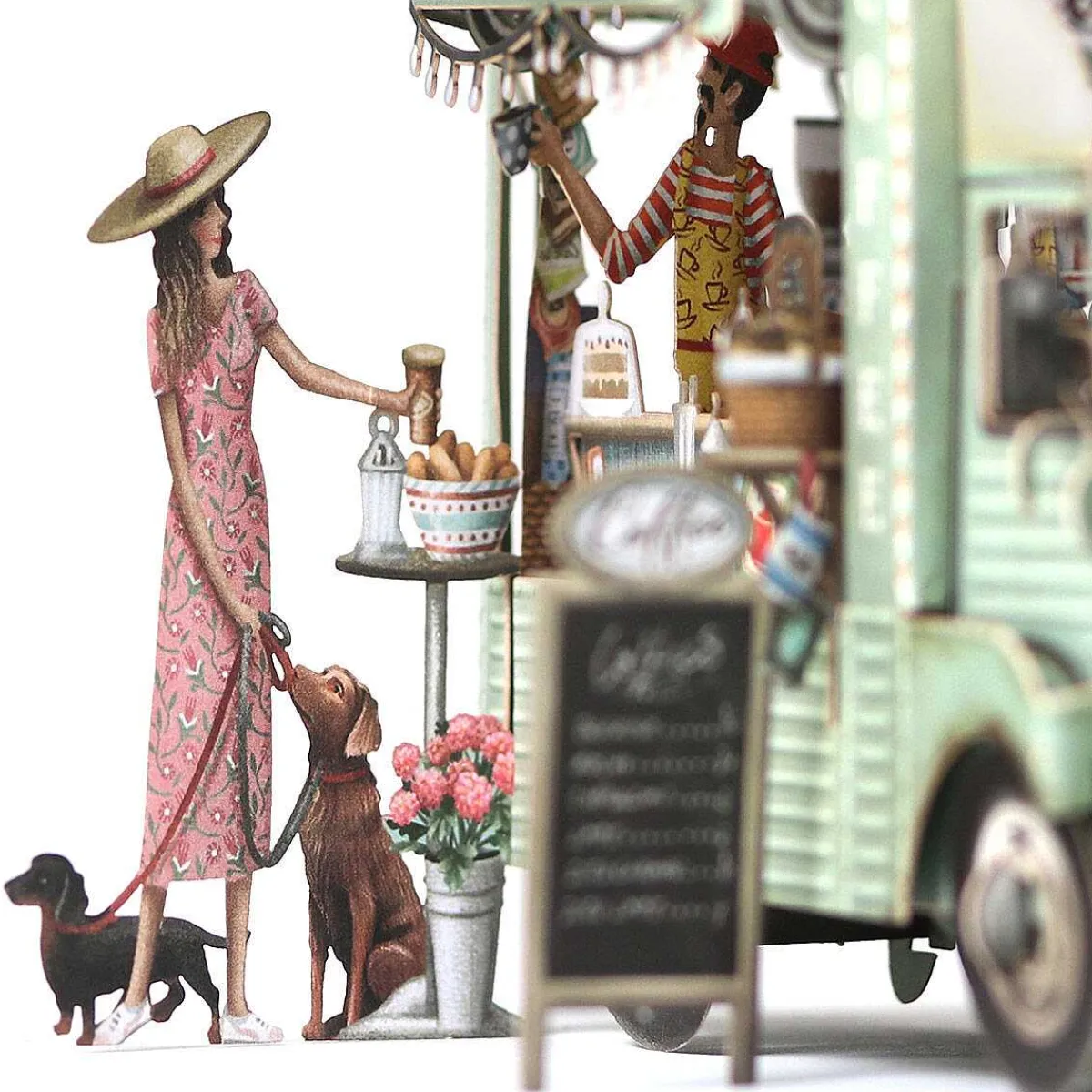 'Coffee Truck' 3D Greetings Card>Me & McQ Outlet