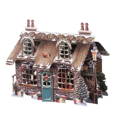 Cosy Cottage 3D Christmas Card><noscript><img width=