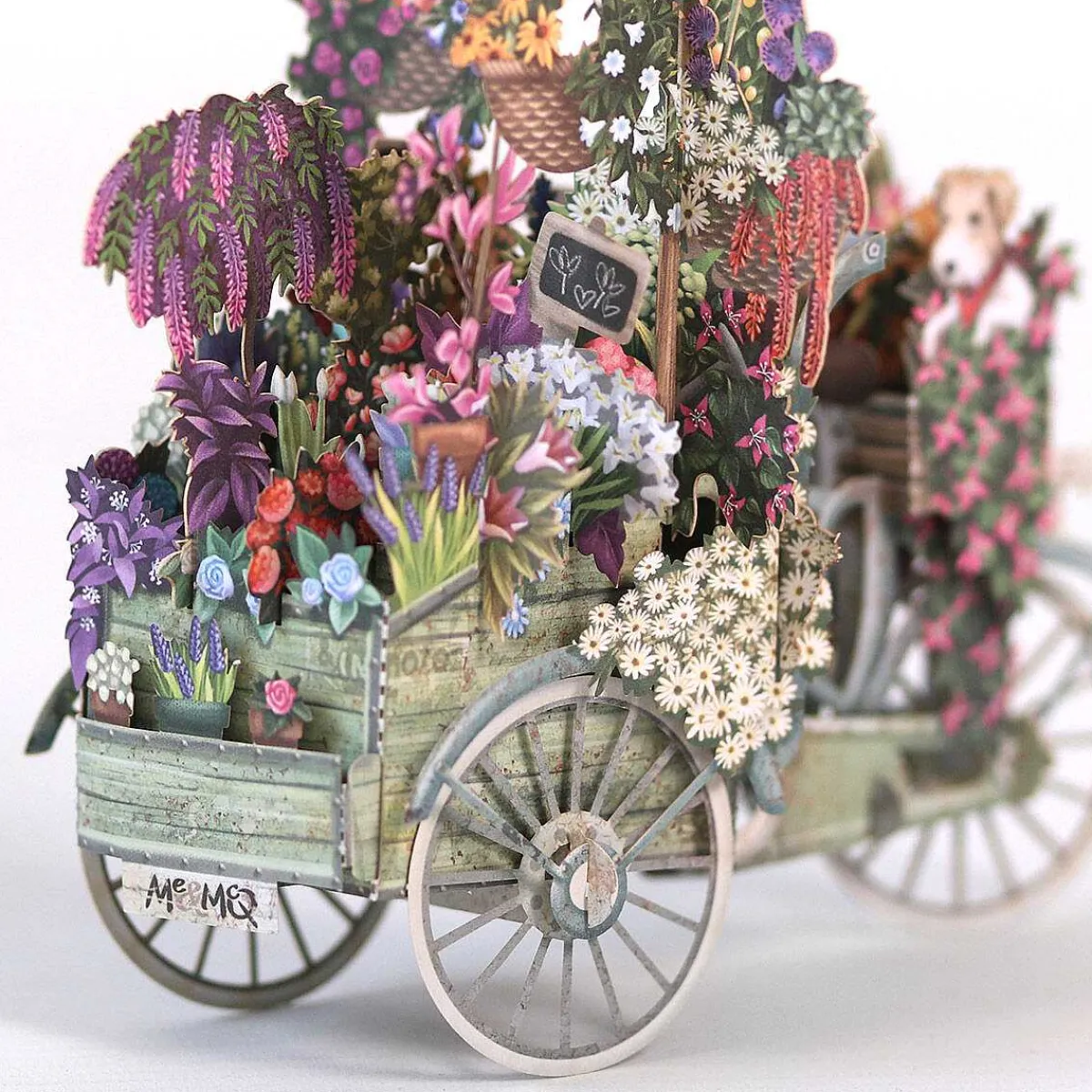 "Flower Seller's Bike" Blue 3D Birthday Card>Me & McQ Flash Sale