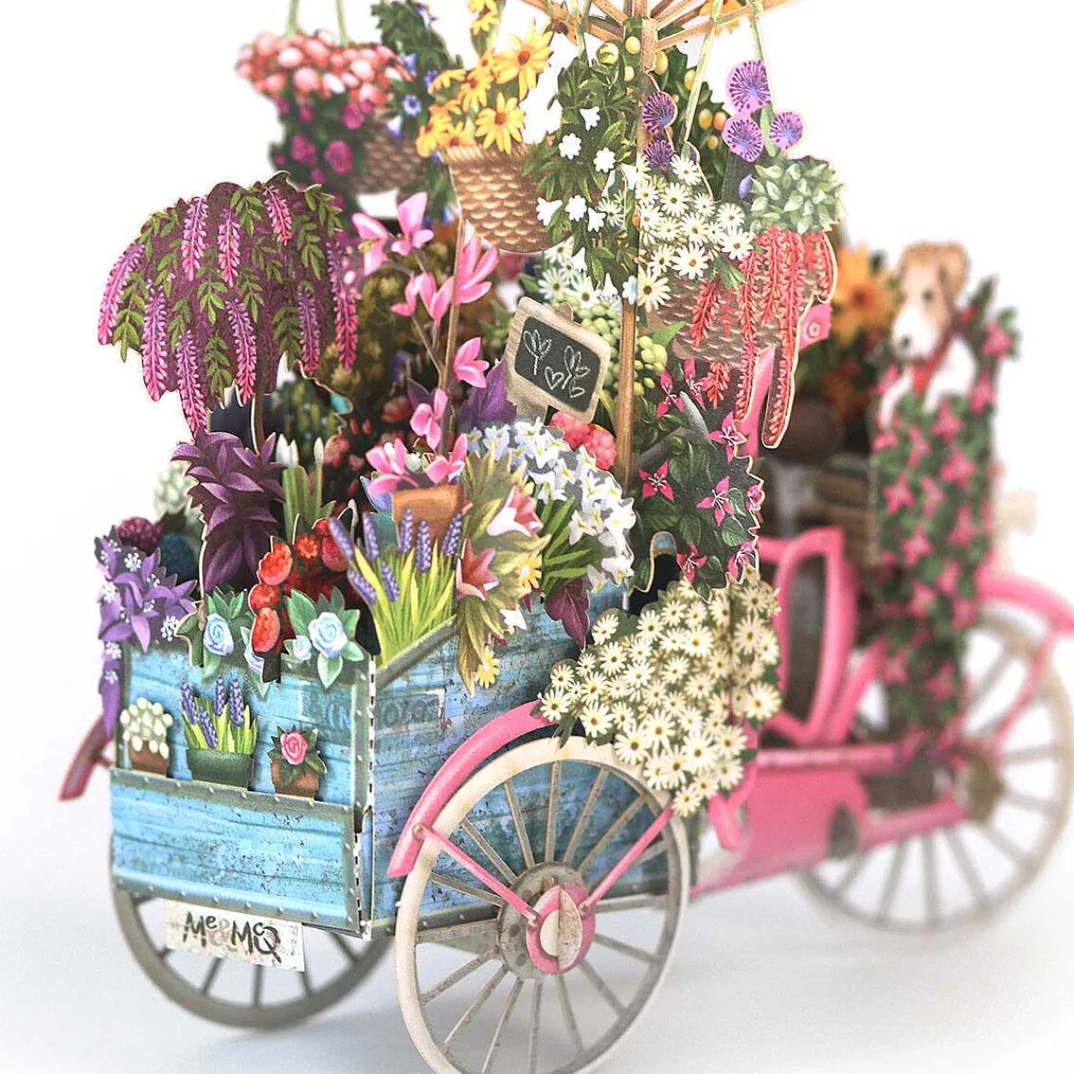 "Flower Seller's Pink Bicycle" 3D Birthday Card>Me & McQ Discount
