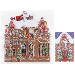 'Gingerbread House' 3D Christmas Card><noscript><img width=