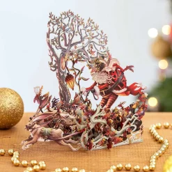 Hare Racing 3D Christmas Card><noscript><img width=