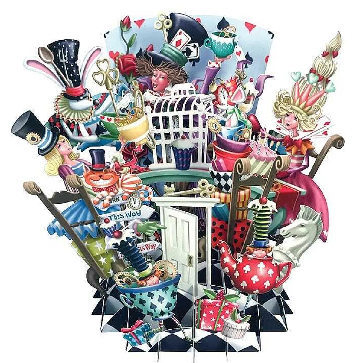 "Mad Hatters" 3D Greetings Card>Me & McQ Fashion