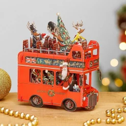 Santa's Bus 3D Christmas Card>Me & McQ Sale