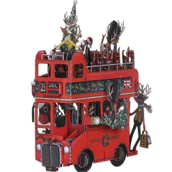 Santa's Bus 3D Christmas Card><noscript><img width=