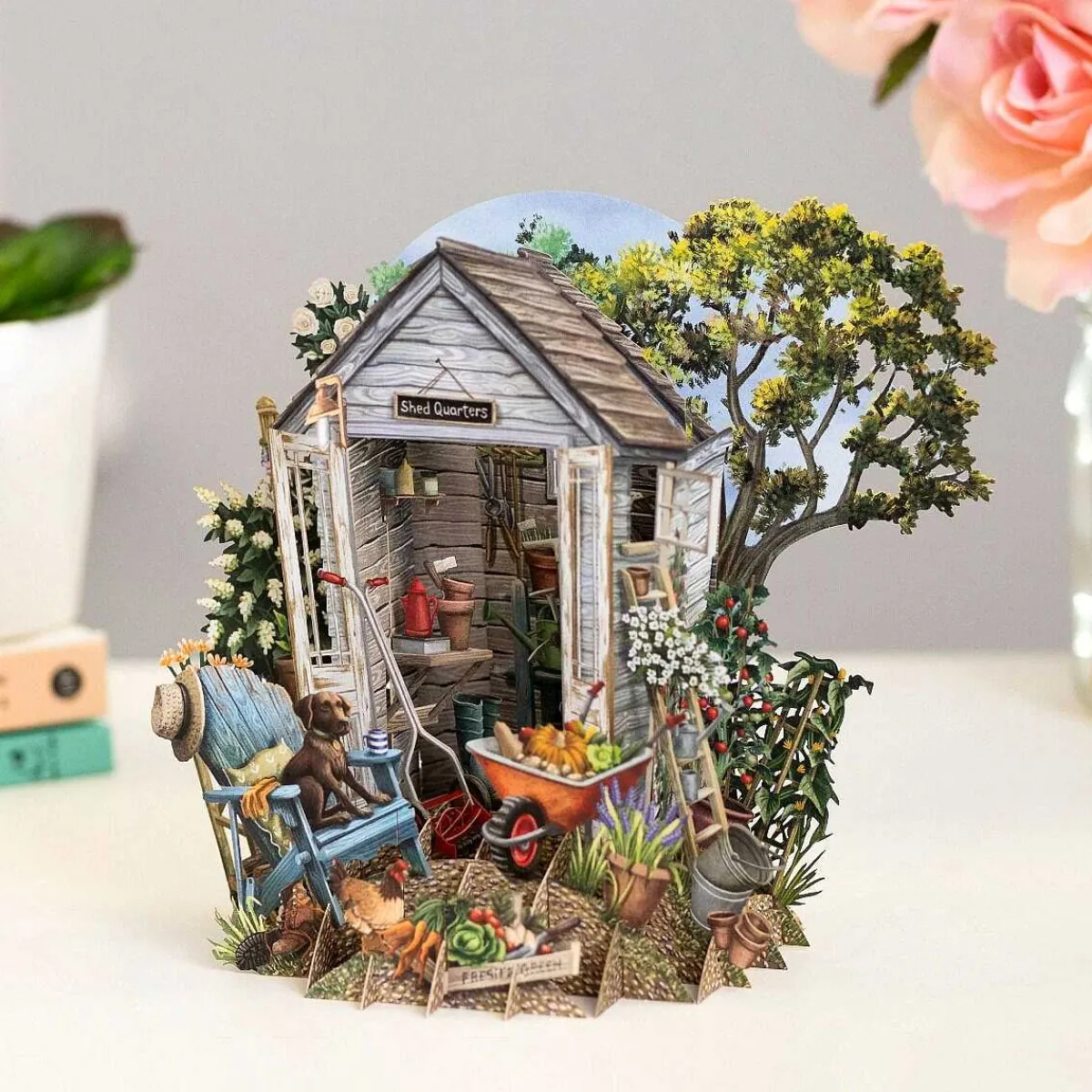 'shed Quarters' 3D Greetings Card>Me & McQ Best