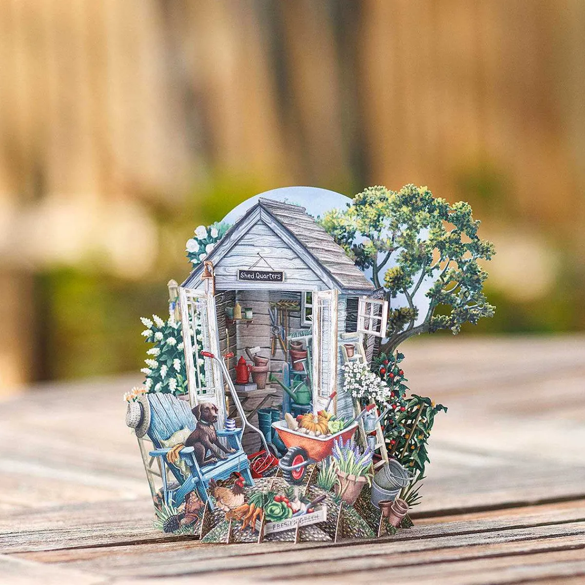 'shed Quarters' 3D Greetings Card>Me & McQ Best