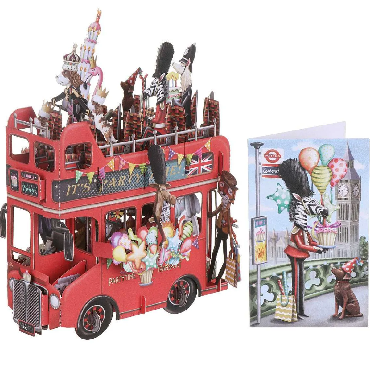 'The King's Party Bus' 3D Greetings Card>Me & McQ Best Sale