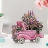 'The Pink Flower' Car 3D Greetings Card>Me & McQ Cheap