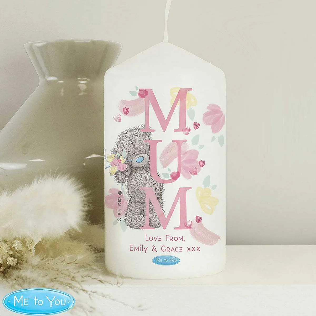 Personalised Mum Pillar Candle>Me To You Store