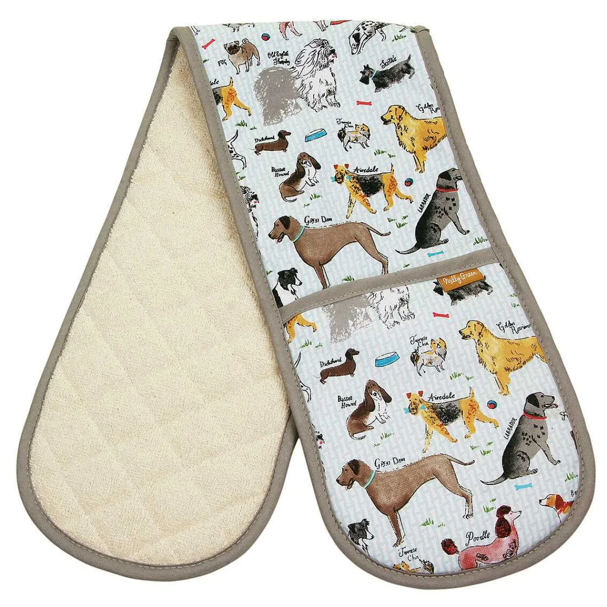 Debonair Dogs 100% Recycled Cotton Double Oven Glove>Milly Green Cheap