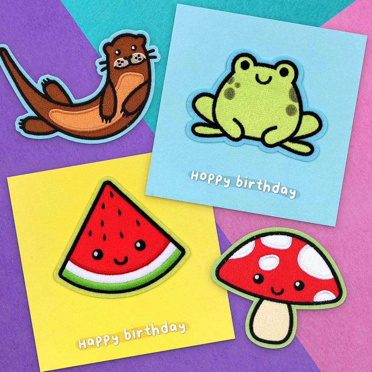 Moji Frankie Frog Birthday Card With Peel Off Patch>Temptation Gifts Fashion