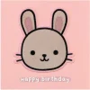 Moji Ruby Bunny Birthday Card With Peel Off Patch>Temptation Gifts Discount