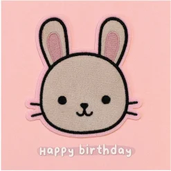 Moji Ruby Bunny Birthday Card With Peel Off Patch>Temptation Gifts Discount