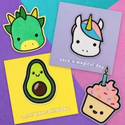 Moji Stella Unicorn Birthday Card With Peel Off Patch>Temptation Gifts Outlet