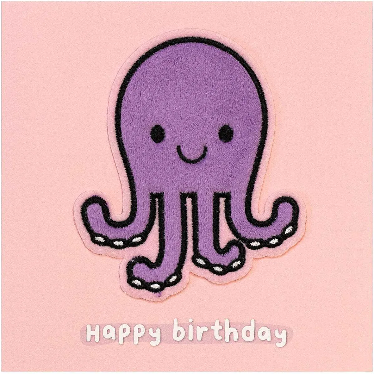 Moji Violet Octopus Birthday Card With Peel Off Patch>Temptation Gifts Cheap