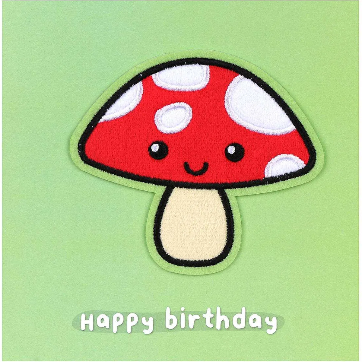 Moji Woody Mushroom Birthday Card With Peel Off Patch>Temptation Gifts Clearance