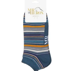 Denim Stripes Men's Bamboo Trainer Socks>Mr Heron Hot