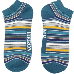 Denim Stripes Men's Bamboo Trainer Socks>Mr Heron Hot