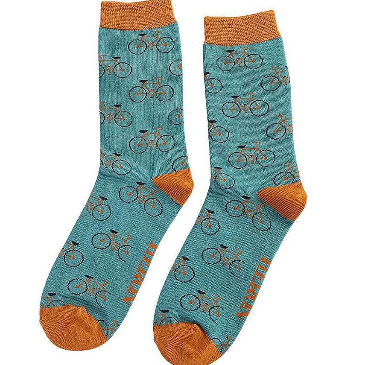 Green Bike Repeat Men's Bamboo Socks>Mr Heron Cheap
