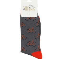 Grey Bike Repeat Men's Bamboo Socks><noscript><img width=