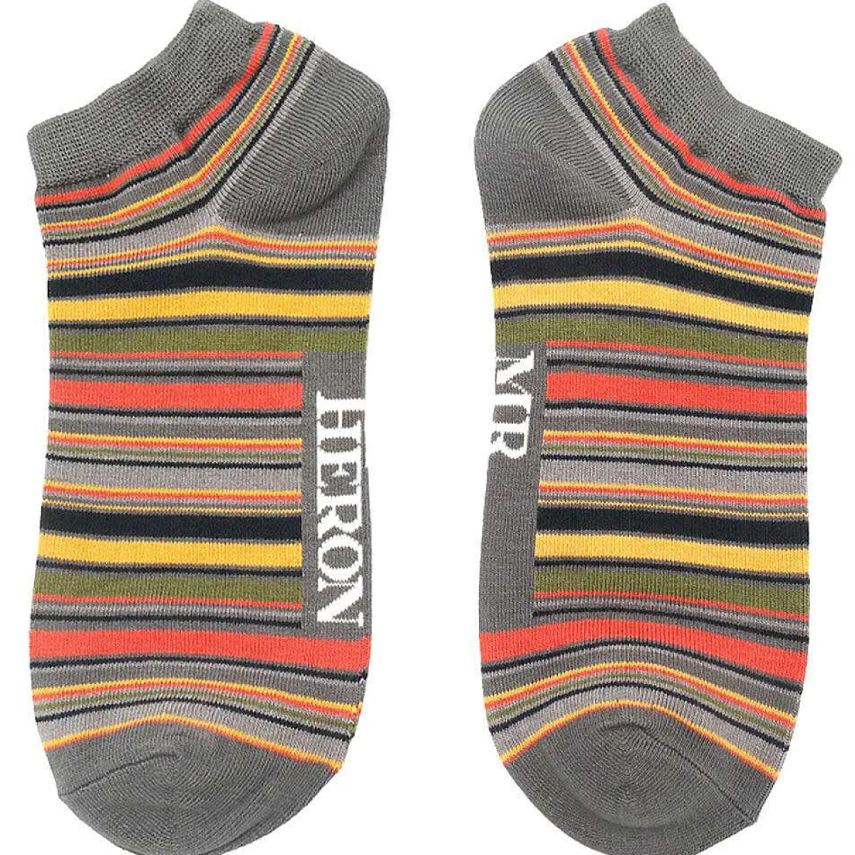 Grey Stripes Men's Bamboo Trainer Socks>Mr Heron Cheap