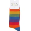 Rainbow Thick Stripe Men's Bamboo Socks>Mr Heron Clearance