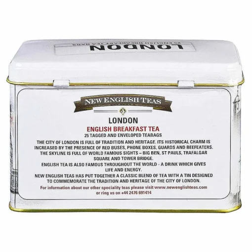 London Scenes Tea Tin With 25 English Breakfast Tea Bags>New English Teas Online