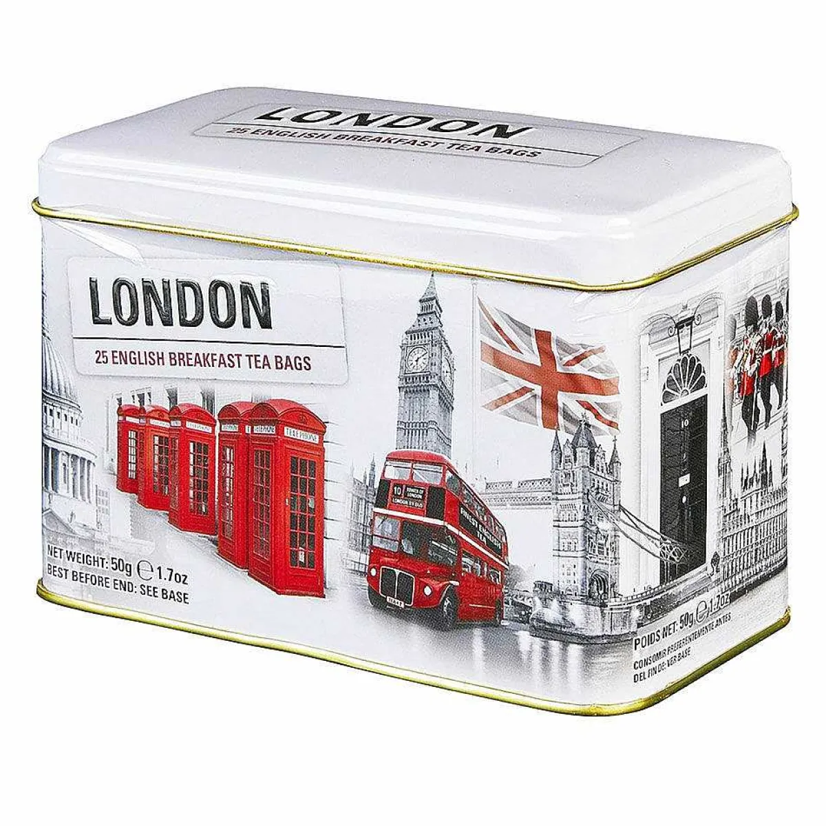 London Scenes Tea Tin With 25 English Breakfast Tea Bags>New English Teas Online