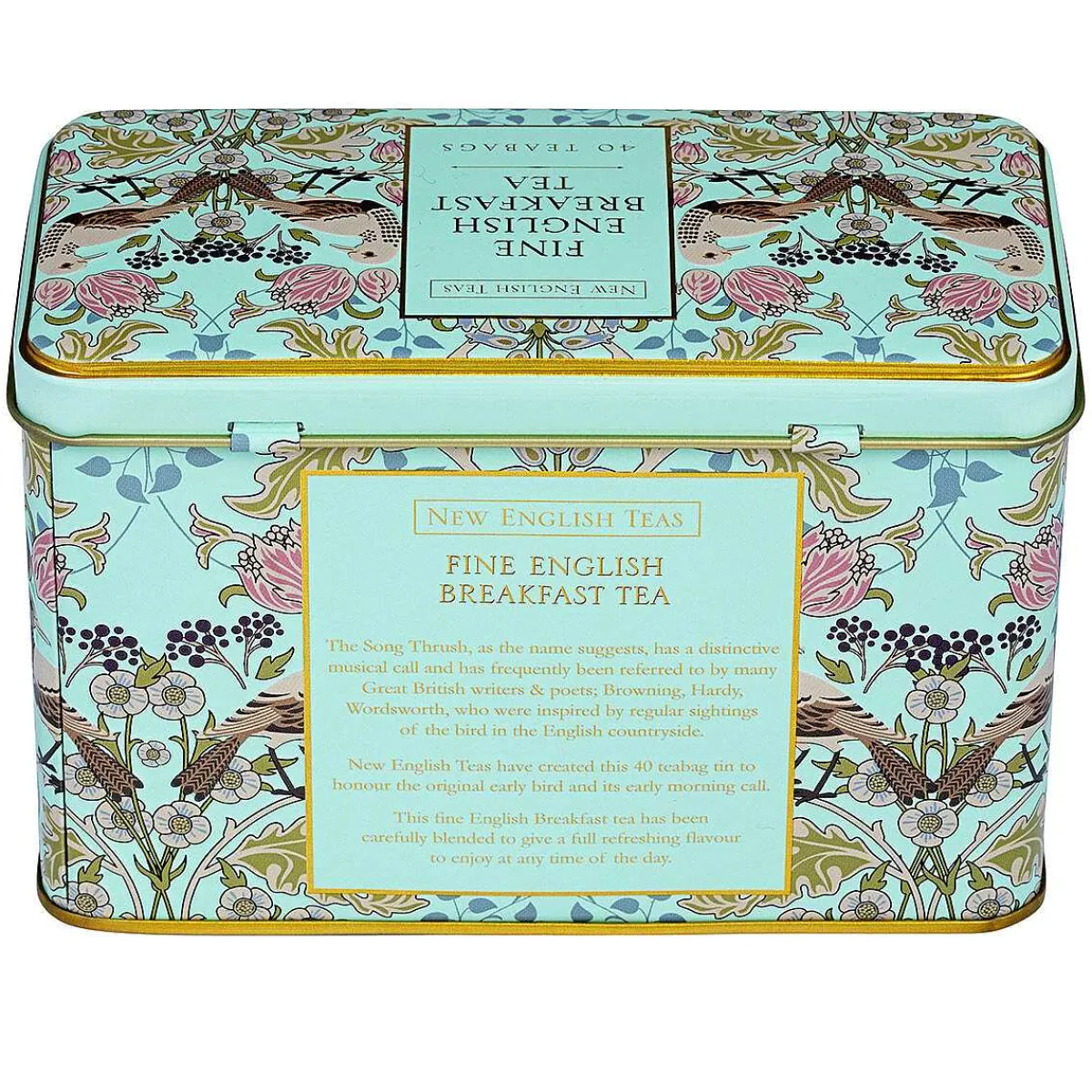 Song Thrush Mint Tea Caddy With 40 English Breakfast Tea Bags>New English Teas Discount