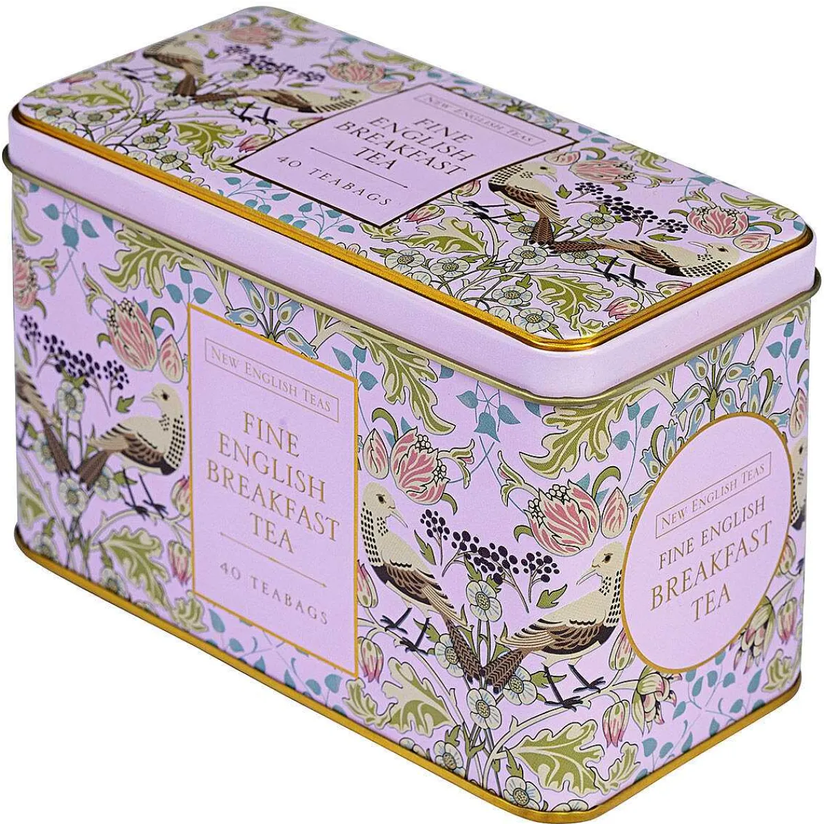 Song Thrush Pink Tea Caddy With 40 English Breakfast Tea Bags>New English Teas New