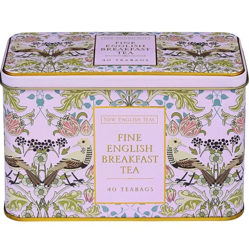 Song Thrush Pink Tea Caddy With 40 English Breakfast Tea Bags>New English Teas New