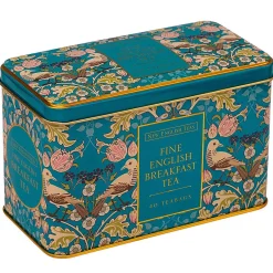 Song Thrush Teal Tea Caddy With 40 English Breakfast Tea Bags><noscript><img width=